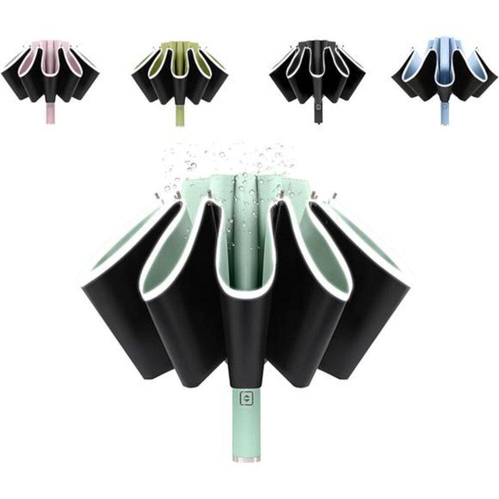 Inverted UV Umbrella for Rain and Sun Medium Size UPF 50+ Rverse